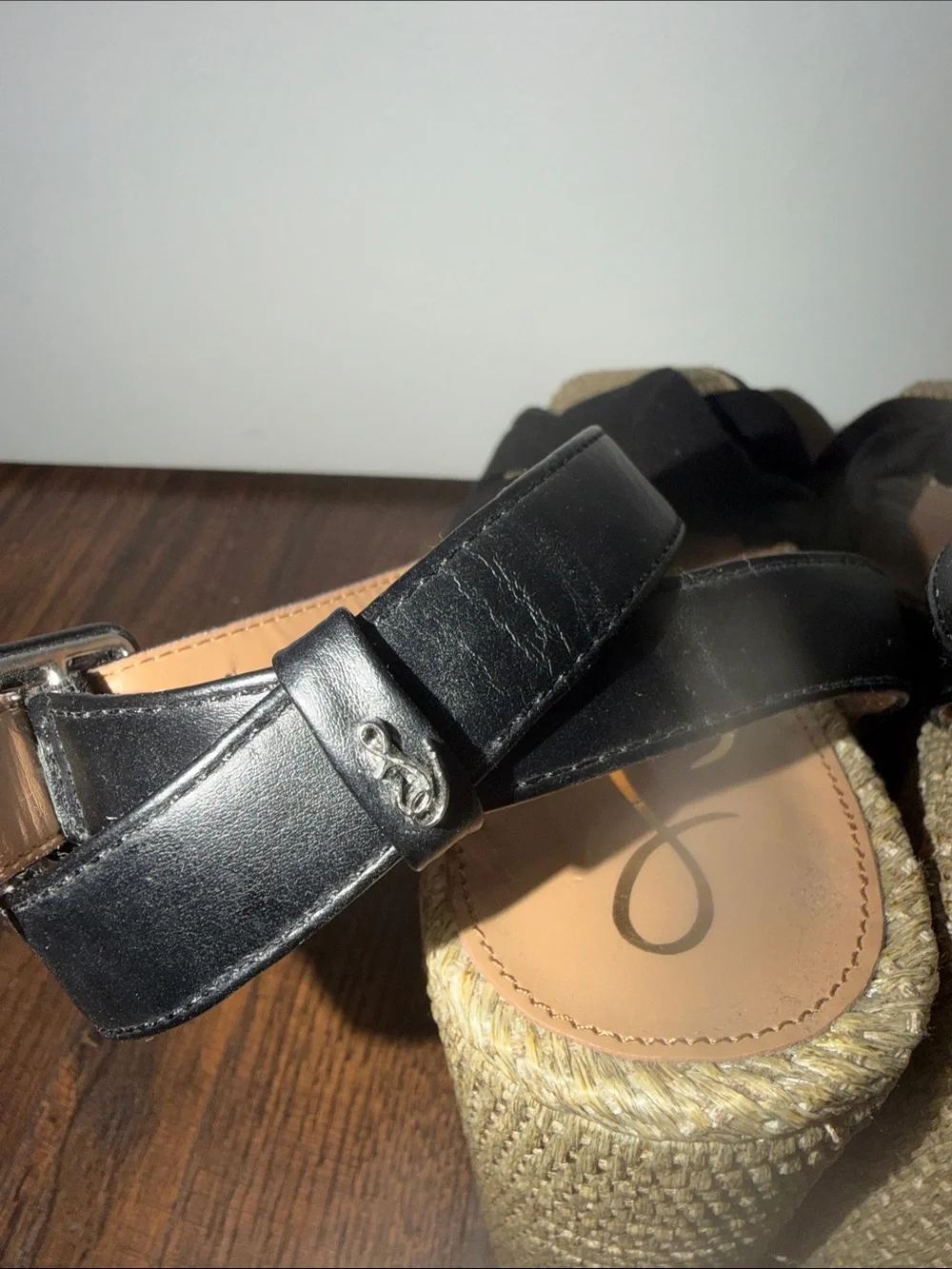 Sam Edelman Black Knotted Espadrille Platform Sandals - Women NWOT